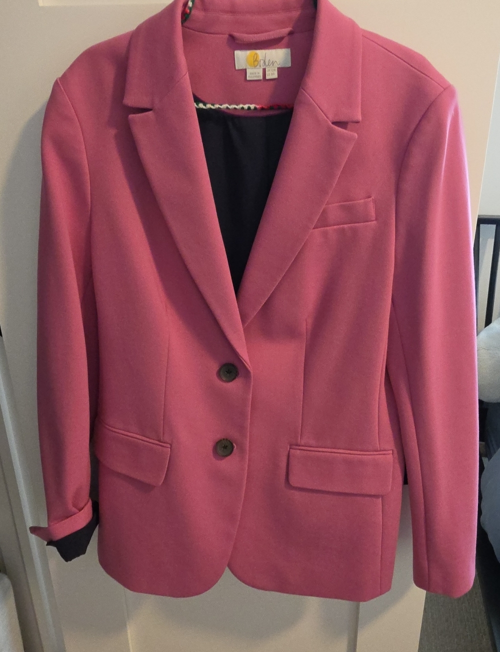 Boden Pink Women's Tailored Blazer + Matching Slim Ankle Pant